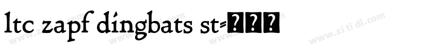 ltc zapf dingbats st字体转换
